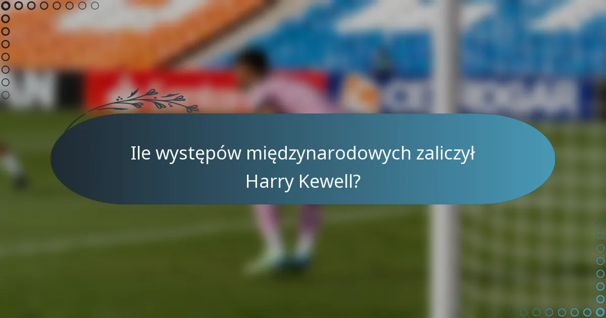 Ile występów międzynarodowych zaliczył Harry Kewell?